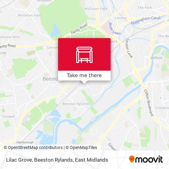 Lilac Grove, Beeston Rylands map
