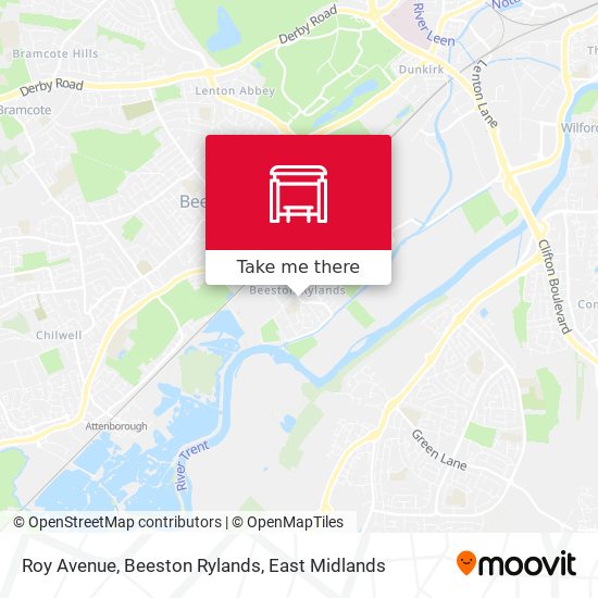 Roy Avenue, Beeston Rylands map