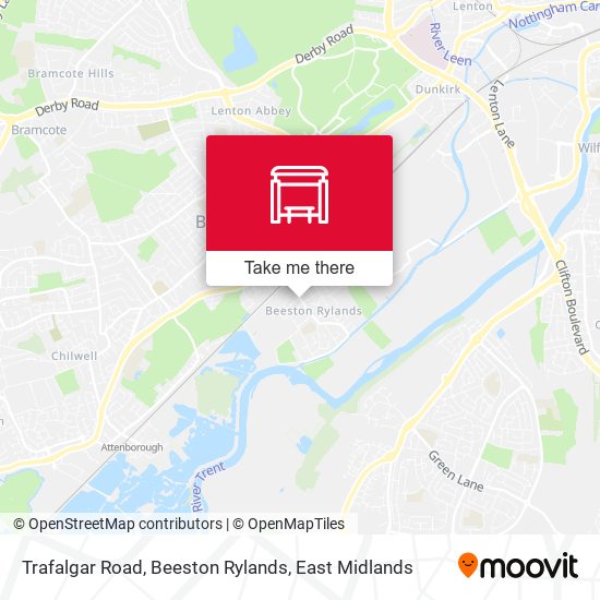 Trafalgar Road, Beeston Rylands map