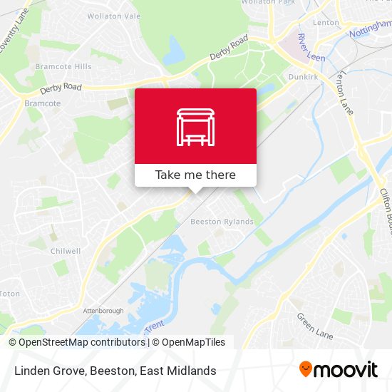 Linden Grove, Beeston map