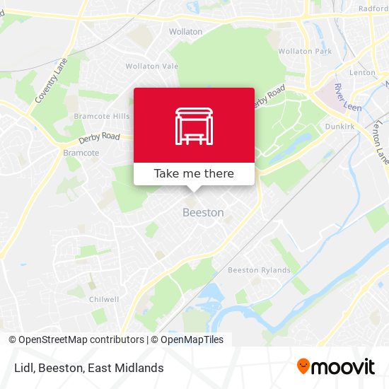 Lidl, Beeston map