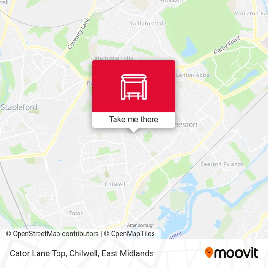 Cator Lane Top, Chilwell map