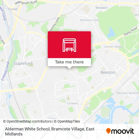 Alderman White School, Bramcote Village map