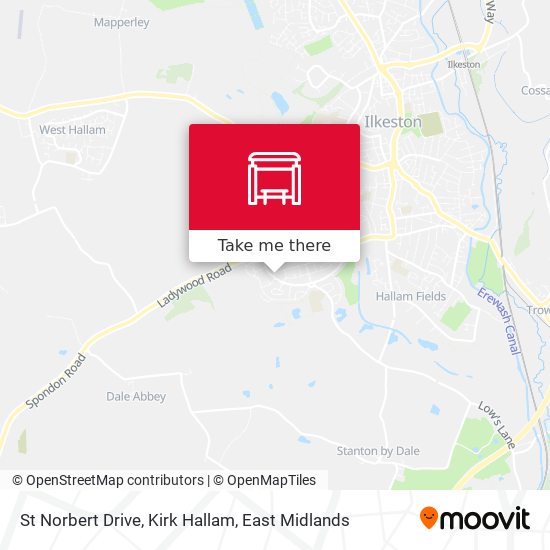 St Norbert Drive, Kirk Hallam map