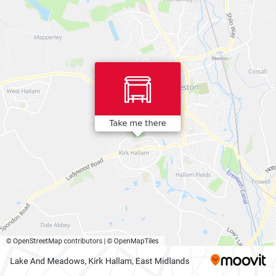 Lake And Meadows, Kirk Hallam map