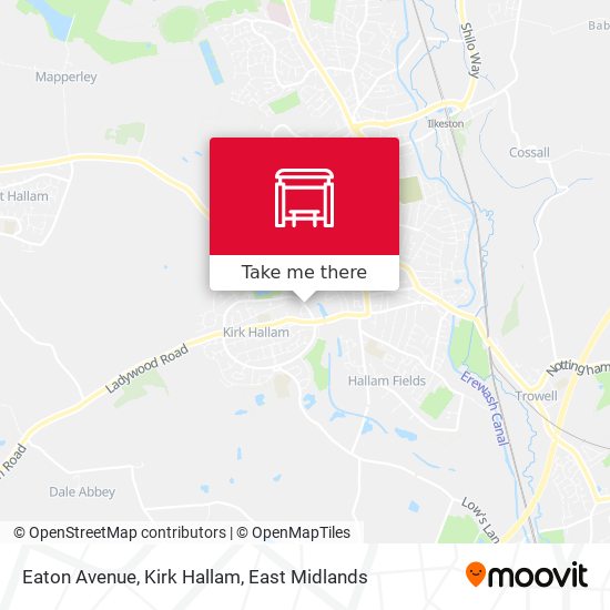 Eaton Avenue, Kirk Hallam map