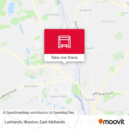 Larklands, Ilkeston map