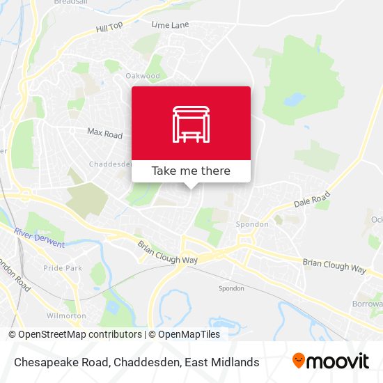 Chesapeake Road, Chaddesden map