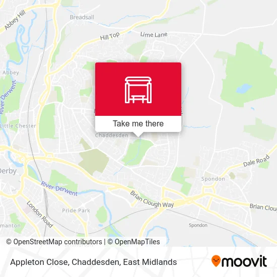 Appleton Close, Chaddesden map