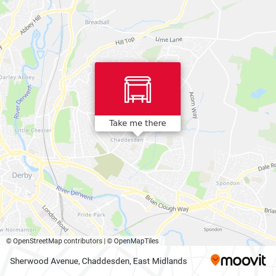 Sherwood Avenue, Chaddesden map