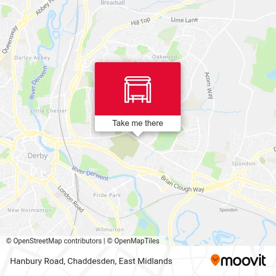 Hanbury Road, Chaddesden map