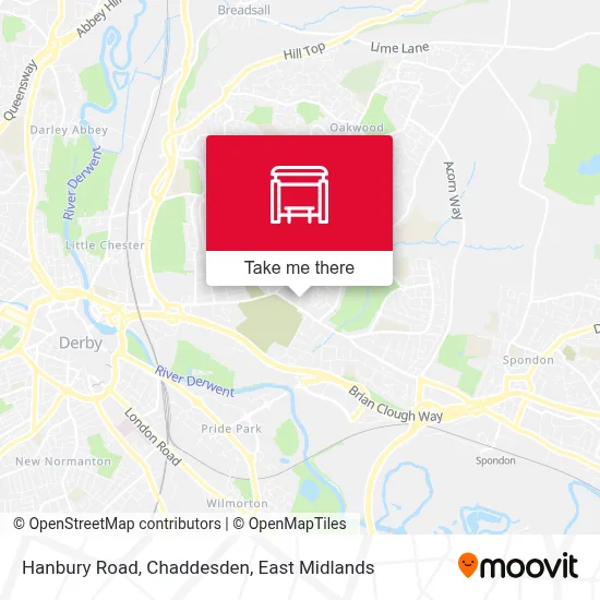 Hanbury Road, Chaddesden map