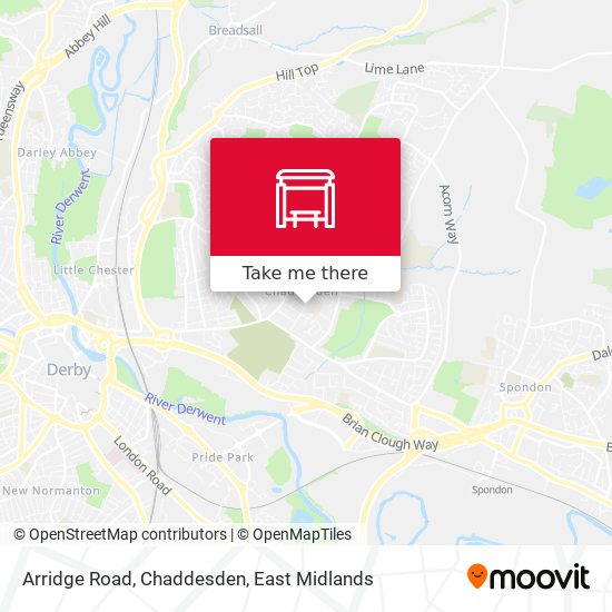 Arridge Road, Chaddesden map