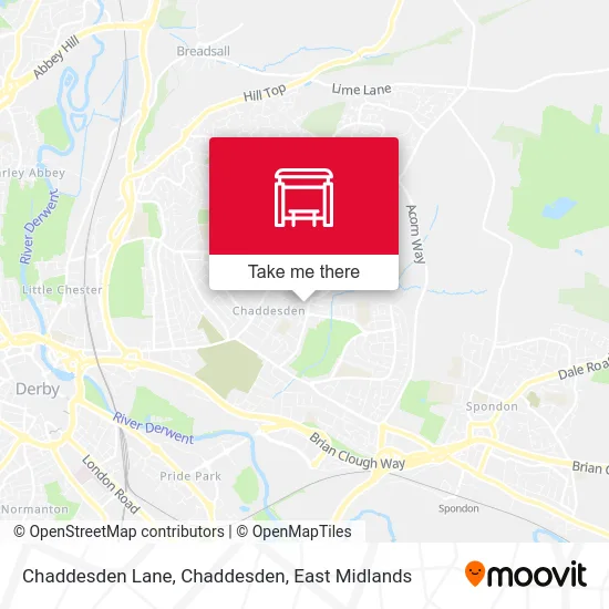 Chaddesden Lane, Chaddesden map