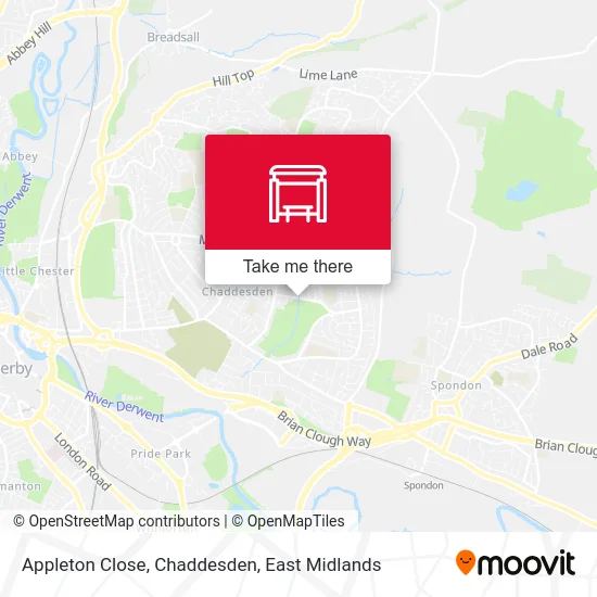 Appleton Close, Chaddesden map