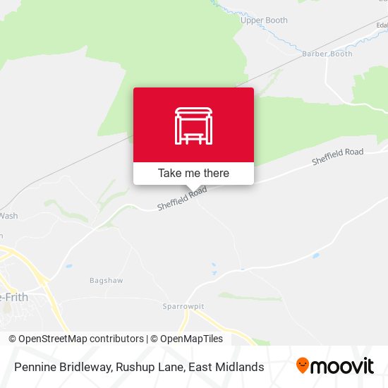 Pennine Bridleway, Rushup Lane map