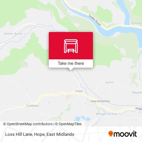Loss Hill Lane, Hope map