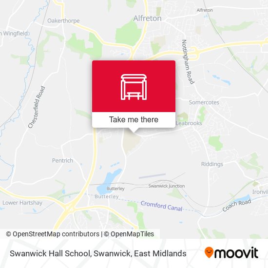 Swanwick Hall School, Swanwick map