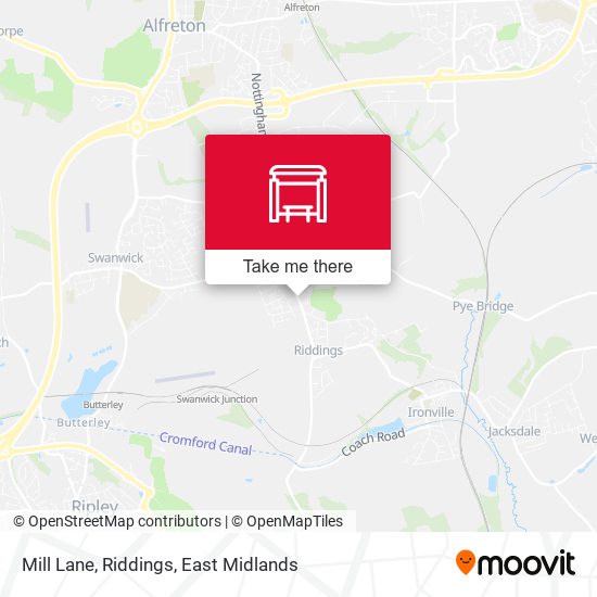 Mill Lane, Riddings map