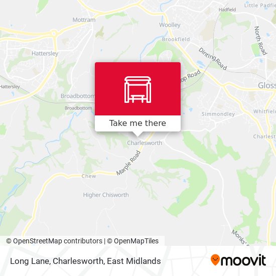 Long Lane, Charlesworth map