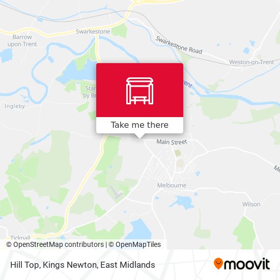 Hill Top, Kings Newton map