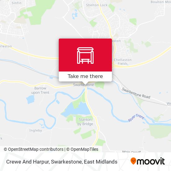 Crewe And Harpur, Swarkestone map