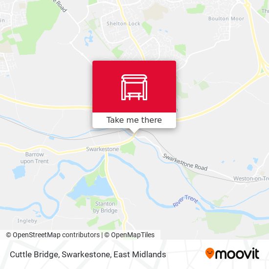 Cuttle Bridge, Swarkestone map