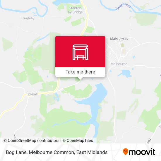 Bog Lane, Melbourne Common map