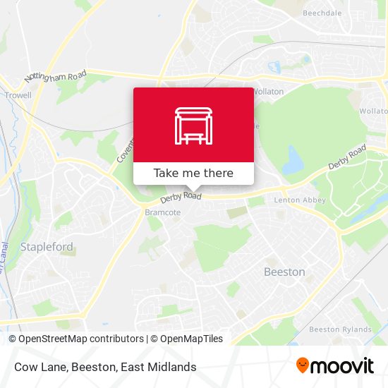 Cow Lane, Beeston map