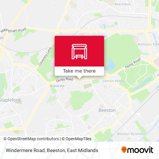 Windermere Road, Beeston map