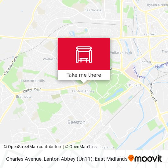 Charles Avenue, Lenton Abbey (Un11) map