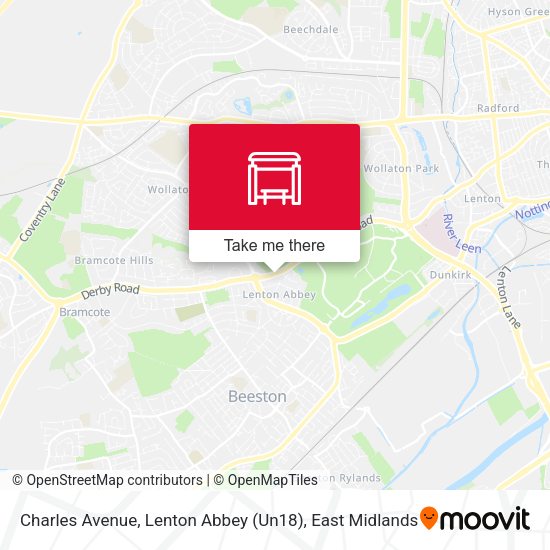 Charles Avenue, Lenton Abbey (Un18) map