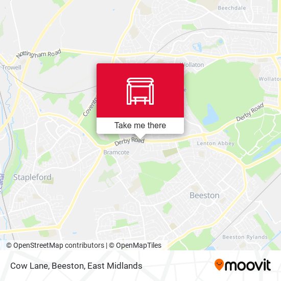 Cow Lane, Beeston map