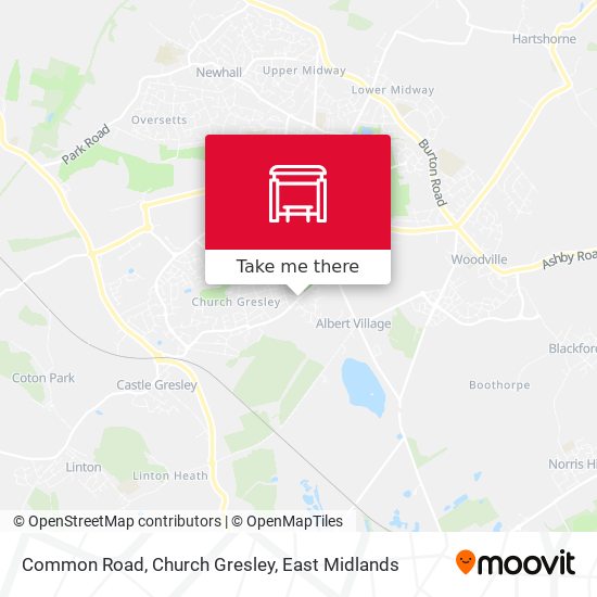 Common Road, Church Gresley map