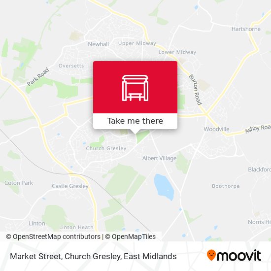 Market Street, Church Gresley map