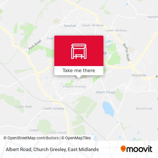Albert Road, Church Gresley map