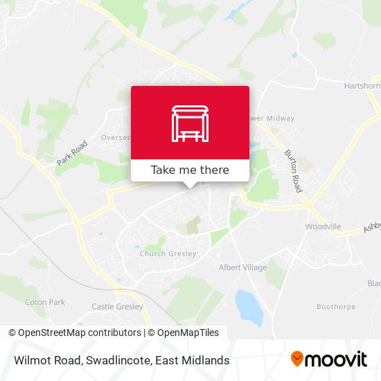 Wilmot Road, Swadlincote map