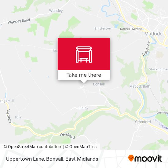 Uppertown Lane, Bonsall map