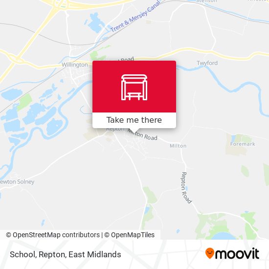 School, Repton map