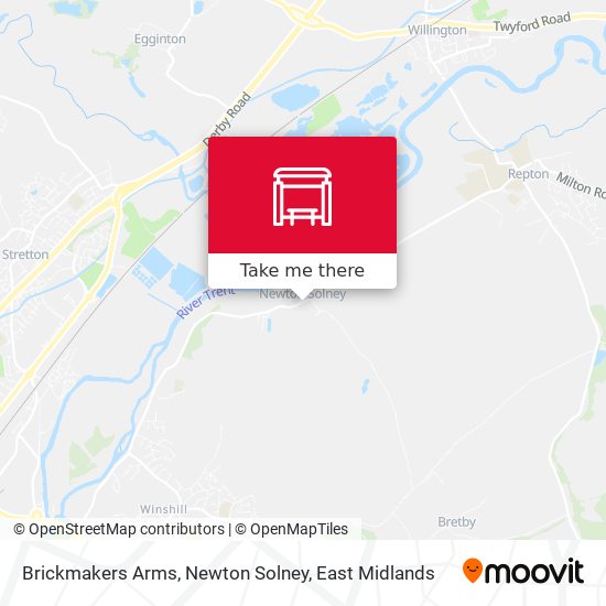 Brickmakers Arms, Newton Solney map