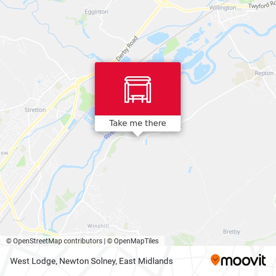 West Lodge, Newton Solney map