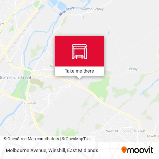 Melbourne Avenue, Winshill map