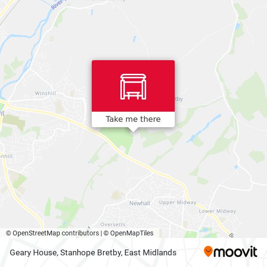 Geary House, Stanhope Bretby map