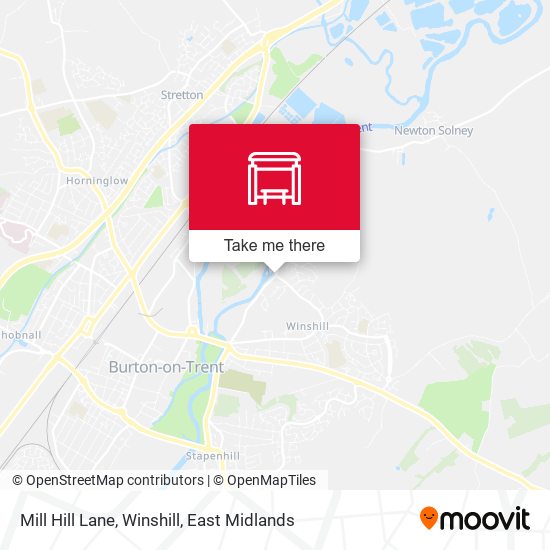 Mill Hill Lane, Winshill map