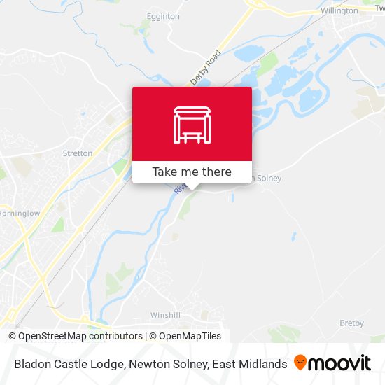Bladon Castle Lodge, Newton Solney map
