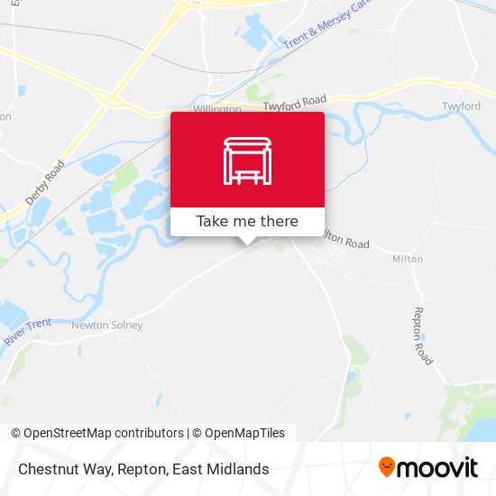 Chestnut Way, Repton map