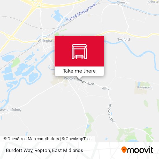 Burdett Way, Repton map