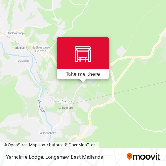 Yarncliffe Lodge, Longshaw map