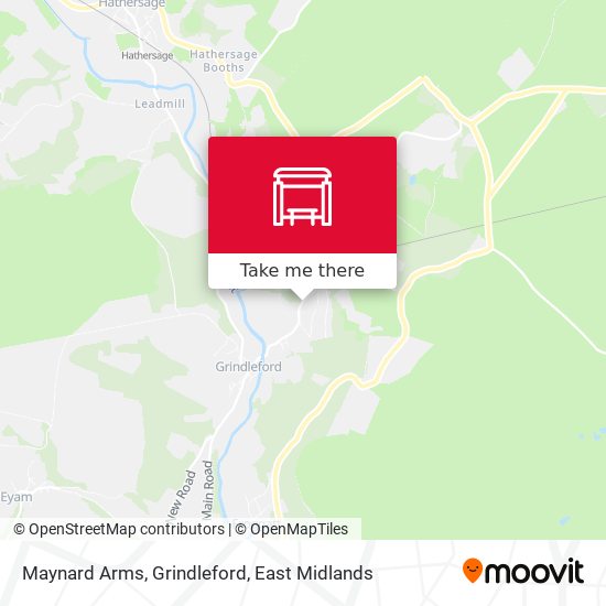 Maynard Arms, Grindleford map