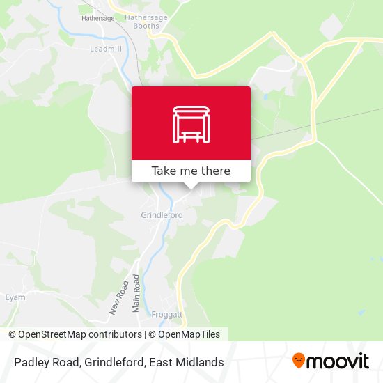 Padley Road, Grindleford map